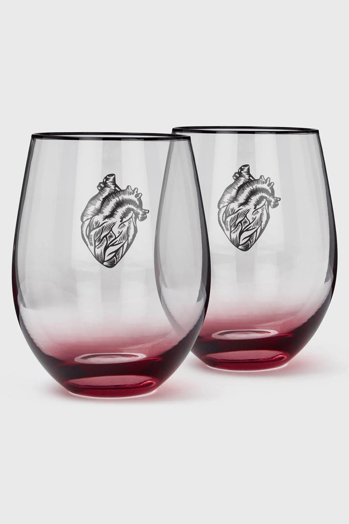 Ana - Tomic Stemless Wine Glass [Set Of 2] - housewares - VampireFreaks - Killstar