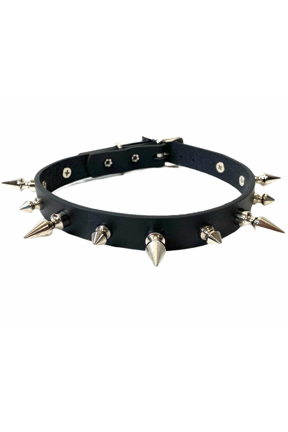 Anarchy Addict Spiked Collar - chokers - VampireFreaks - Funk Plus