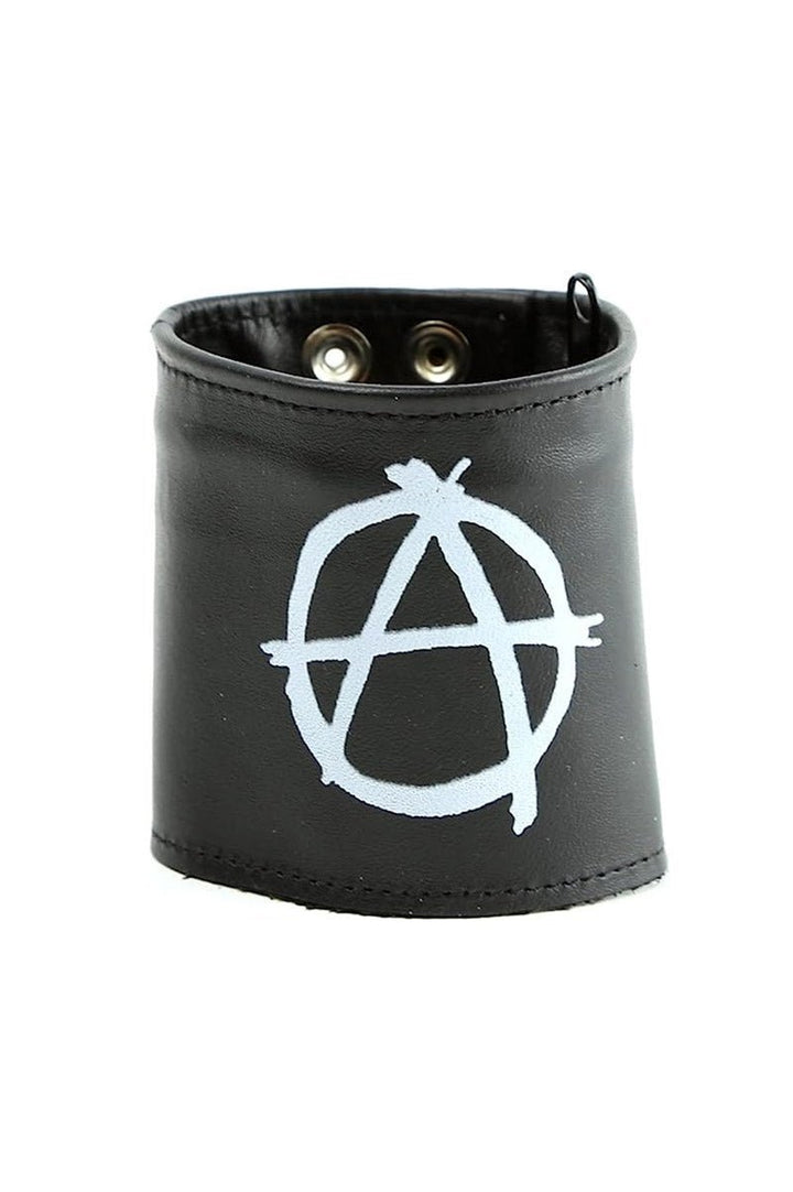 Anarchy Leather Cuff Bracelet - bracelets - VampireFreaks - Funk Plus