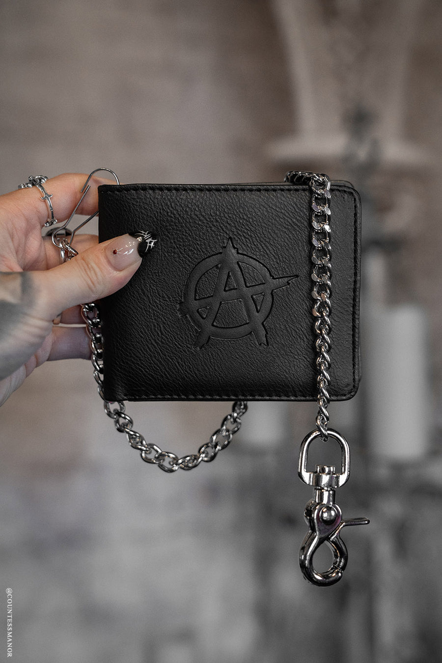 punk anarchy symbol bifold wallet 