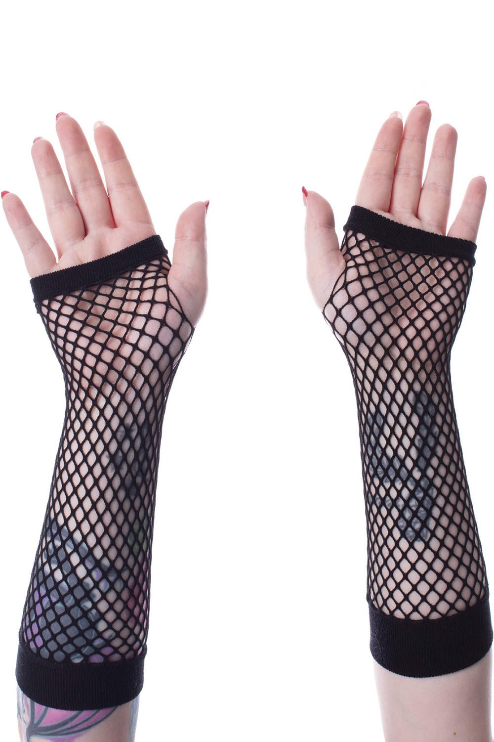 Andar Mesh Gloves [BLACK] - gloves & armwarmers - VampireFreaks - Poizen Industries