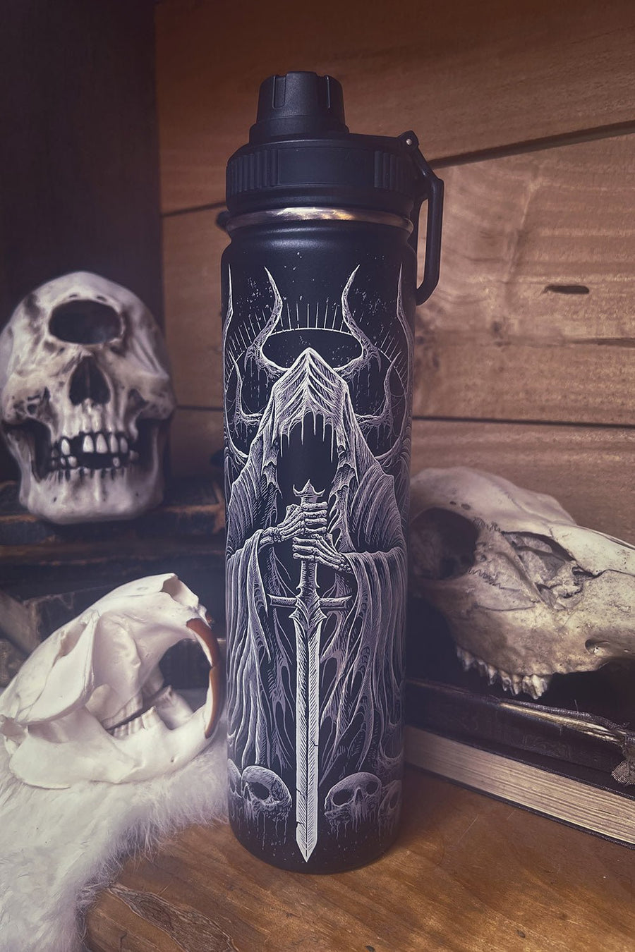 Angel of Death 24 Oz Water Bottle Tumbler - housewares - VampireFreaks - VampireFreaks