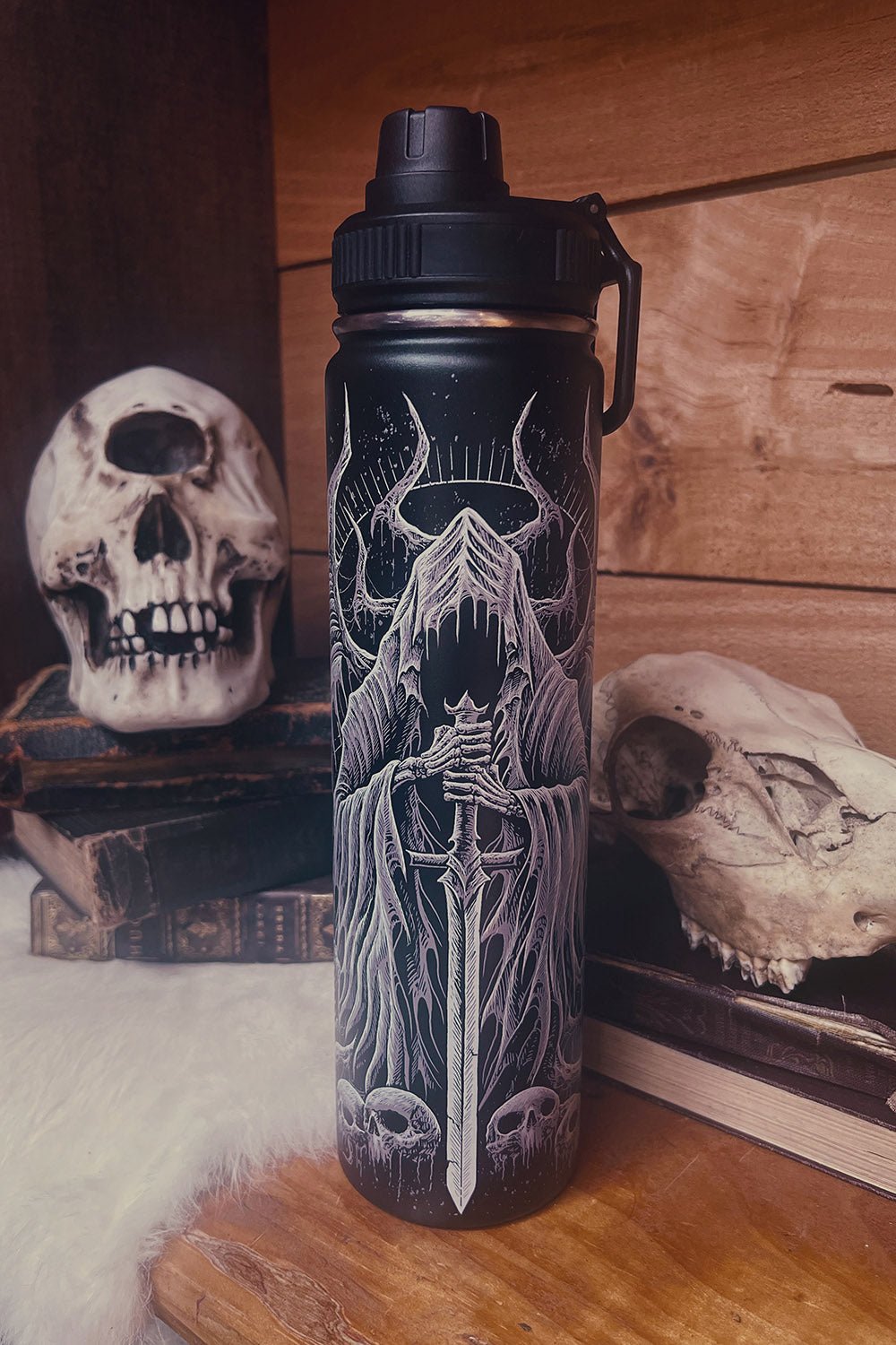 Angel of Death 24 Oz Water Bottle Tumbler - housewares - VampireFreaks - VampireFreaks