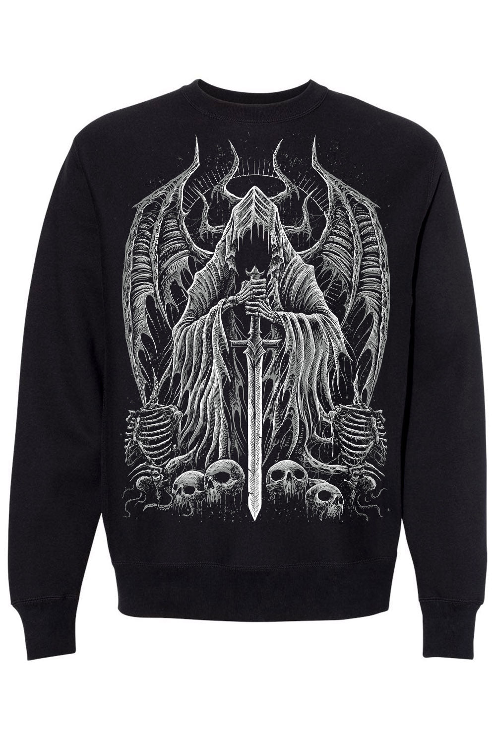 Angel of Death Sweatshirt [Gray] - mens outerwear - VampireFreaks - VampireFreaks