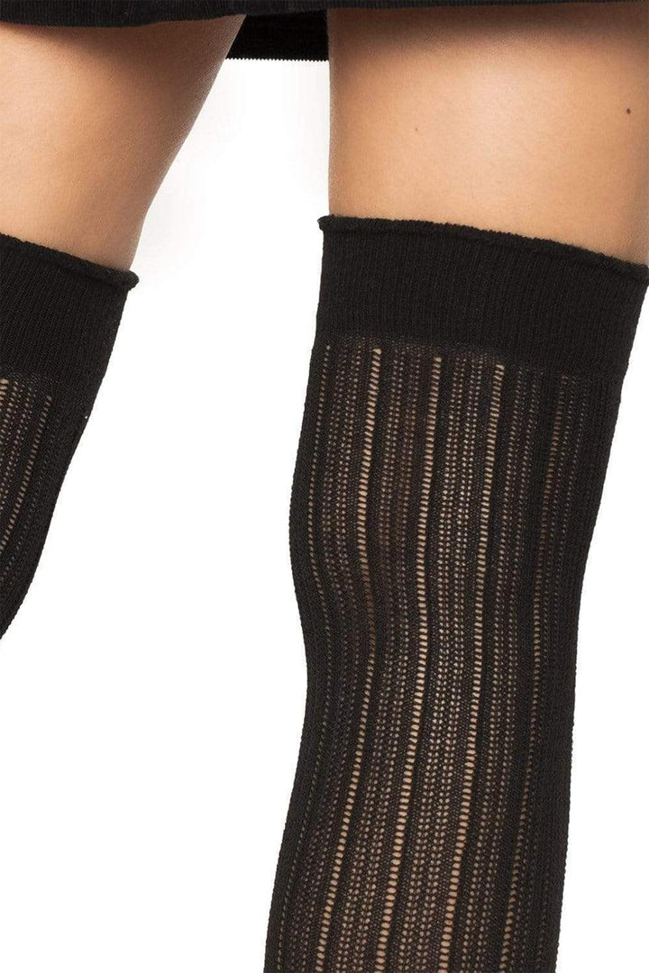 Angie Rib Knit Knee Socks - socks & stockings - VampireFreaks - Leg Avenue