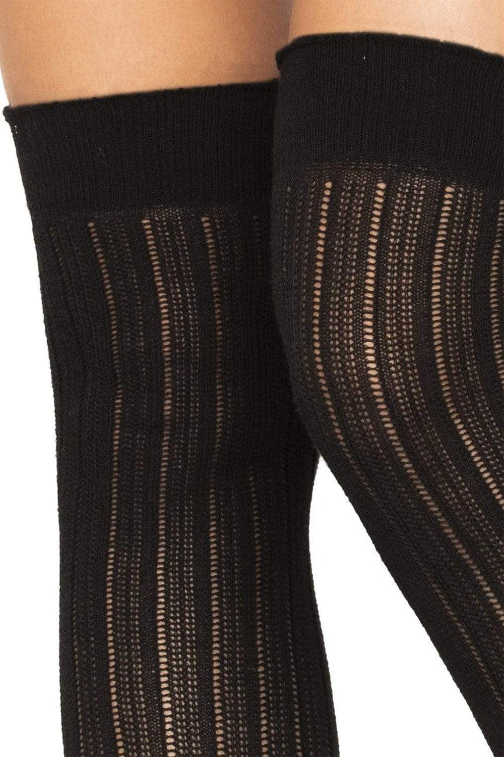 Angie Rib Knit Knee Socks - socks & stockings - VampireFreaks - Leg Avenue