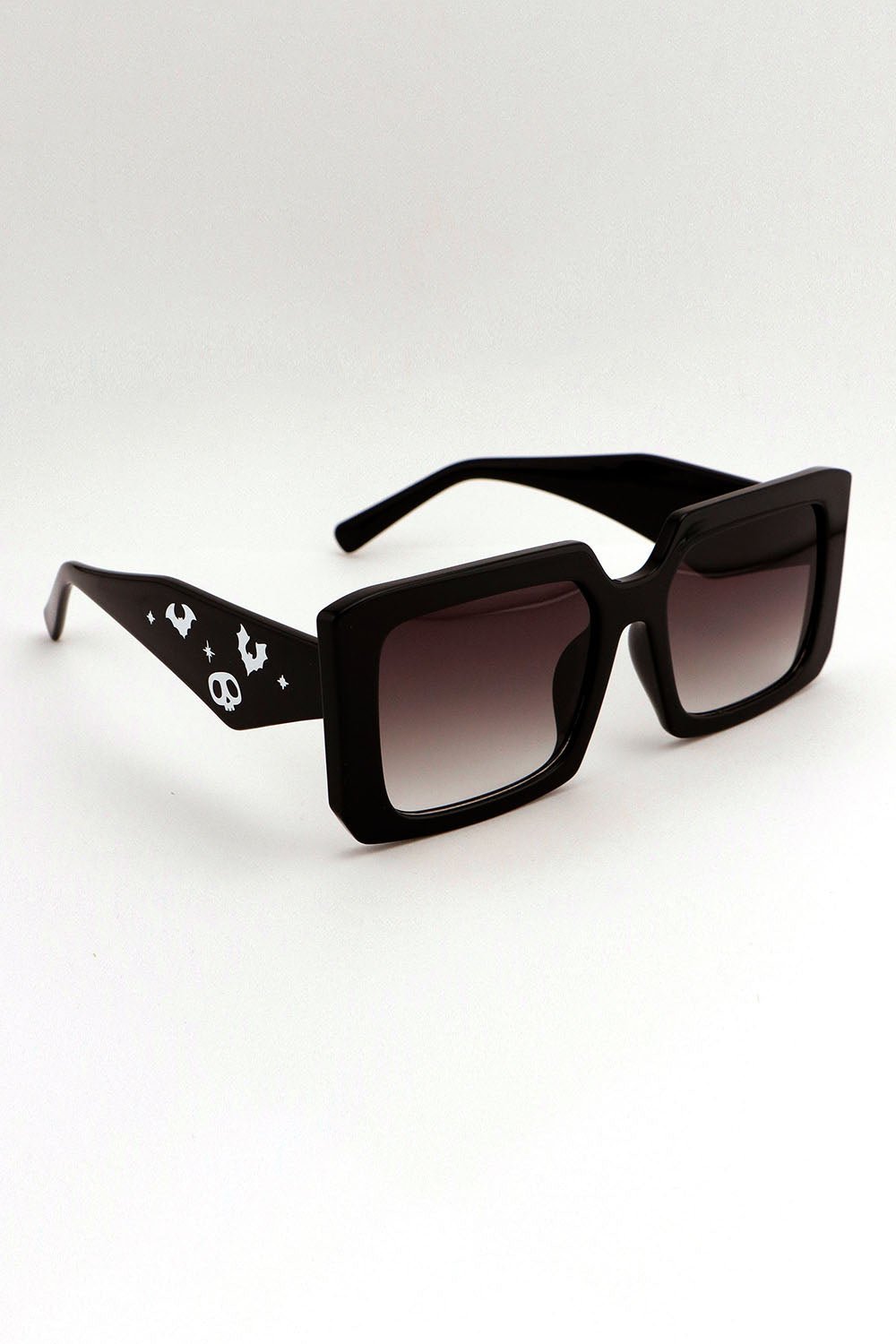 Angled Attention Sunglasses [MIDNIGHT LIVING] - goggles & glasses - VampireFreaks - Black Thorn