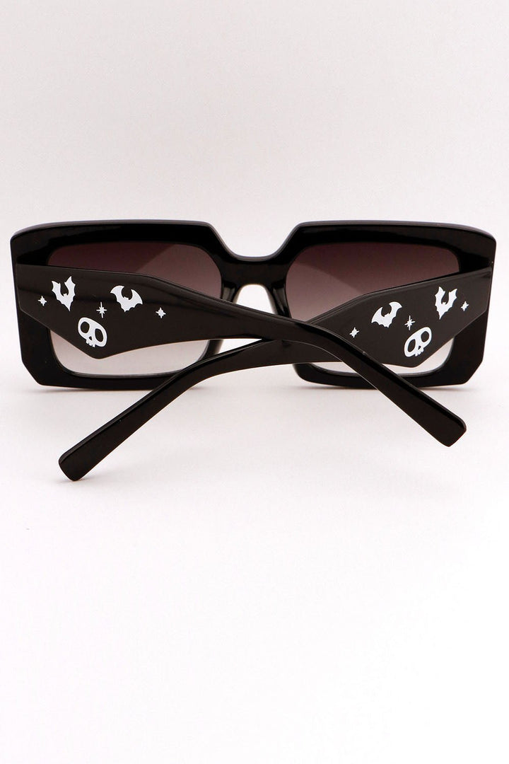 Angled Attention Sunglasses [MIDNIGHT LIVING] - goggles & glasses - VampireFreaks - Black Thorn