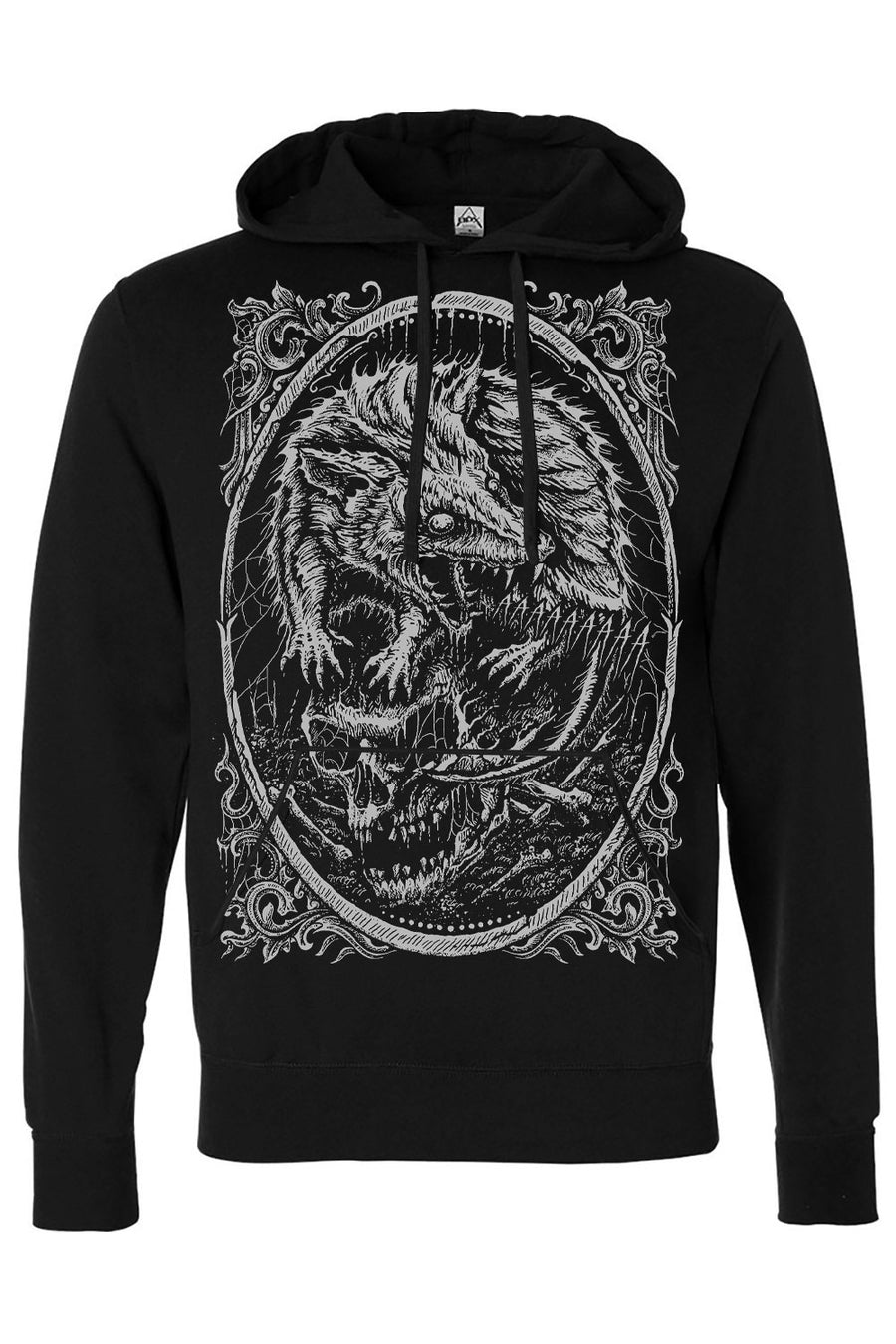 screaming possum graphic hoodie