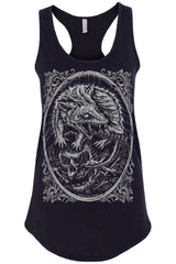 distressed heavy metal artwork animal top