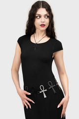 killstar ankh symbol belt