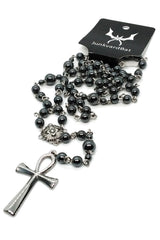 ankh pendant rosary necklace