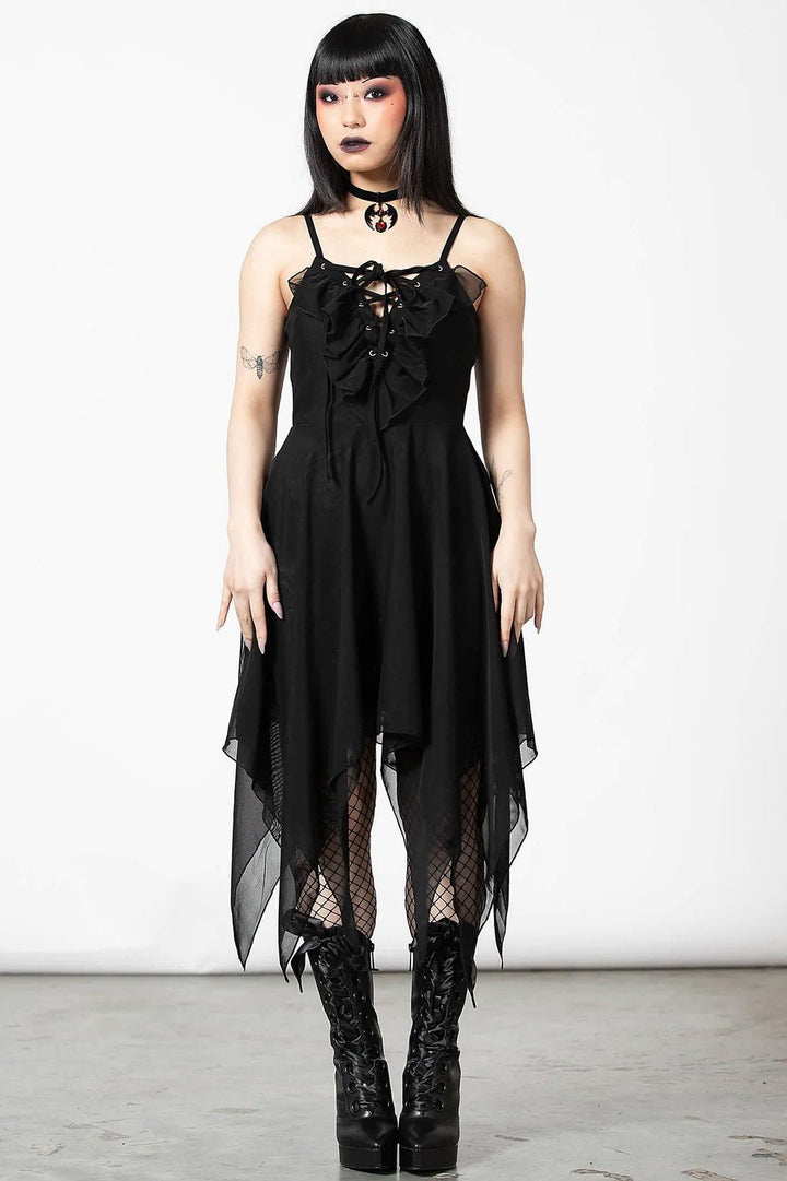 Anshee Lace - Up Dress - dresses - VampireFreaks - Killstar