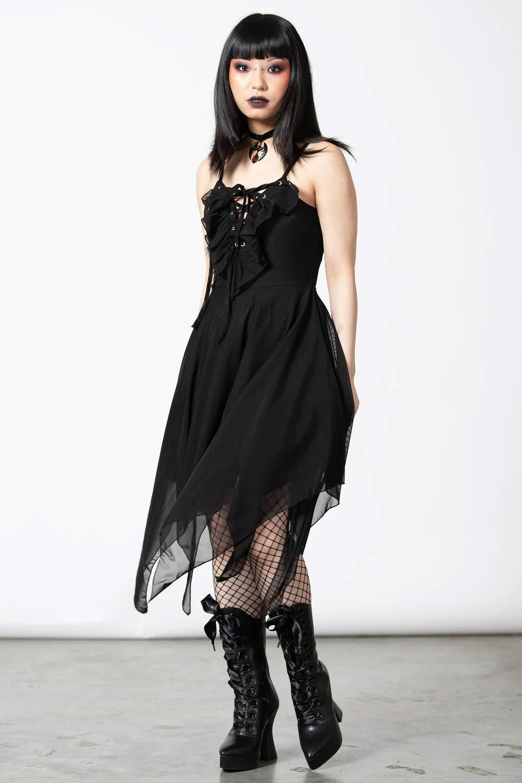 Anshee Lace - Up Dress - dresses - VampireFreaks - Killstar