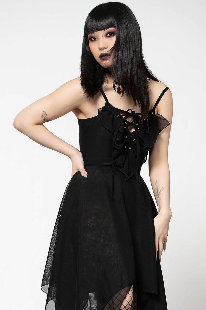 Anshee Lace - Up Dress - dresses - VampireFreaks - Killstar