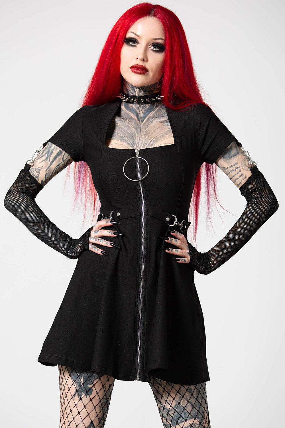 Anti Everything Zip Dress - dresses - VampireFreaks - Killstar