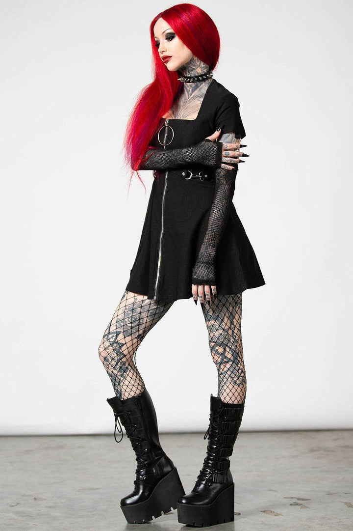 Anti Everything Zip Dress - dresses - VampireFreaks - Killstar