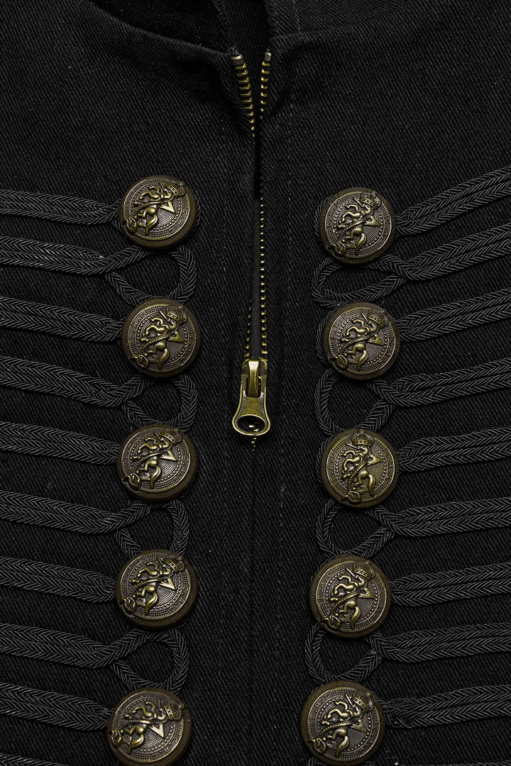 plus size mens victorian military goth waistcoat