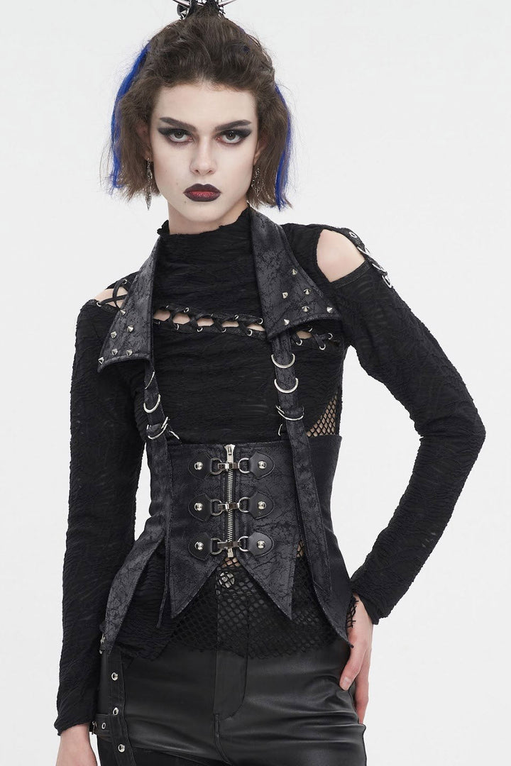 Apocalypta Underbust Corset - womens outerwear - VampireFreaks - Devil Fashion