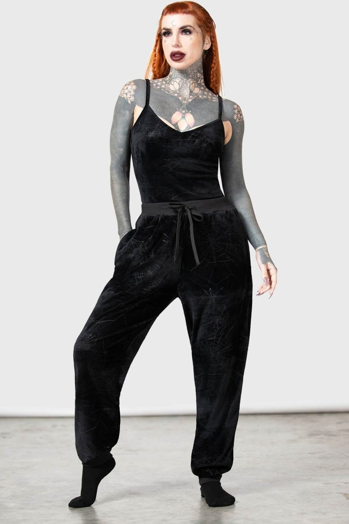 Arachno Rest Joggers [UNISEX] - womens bottoms - VampireFreaks - Killstar