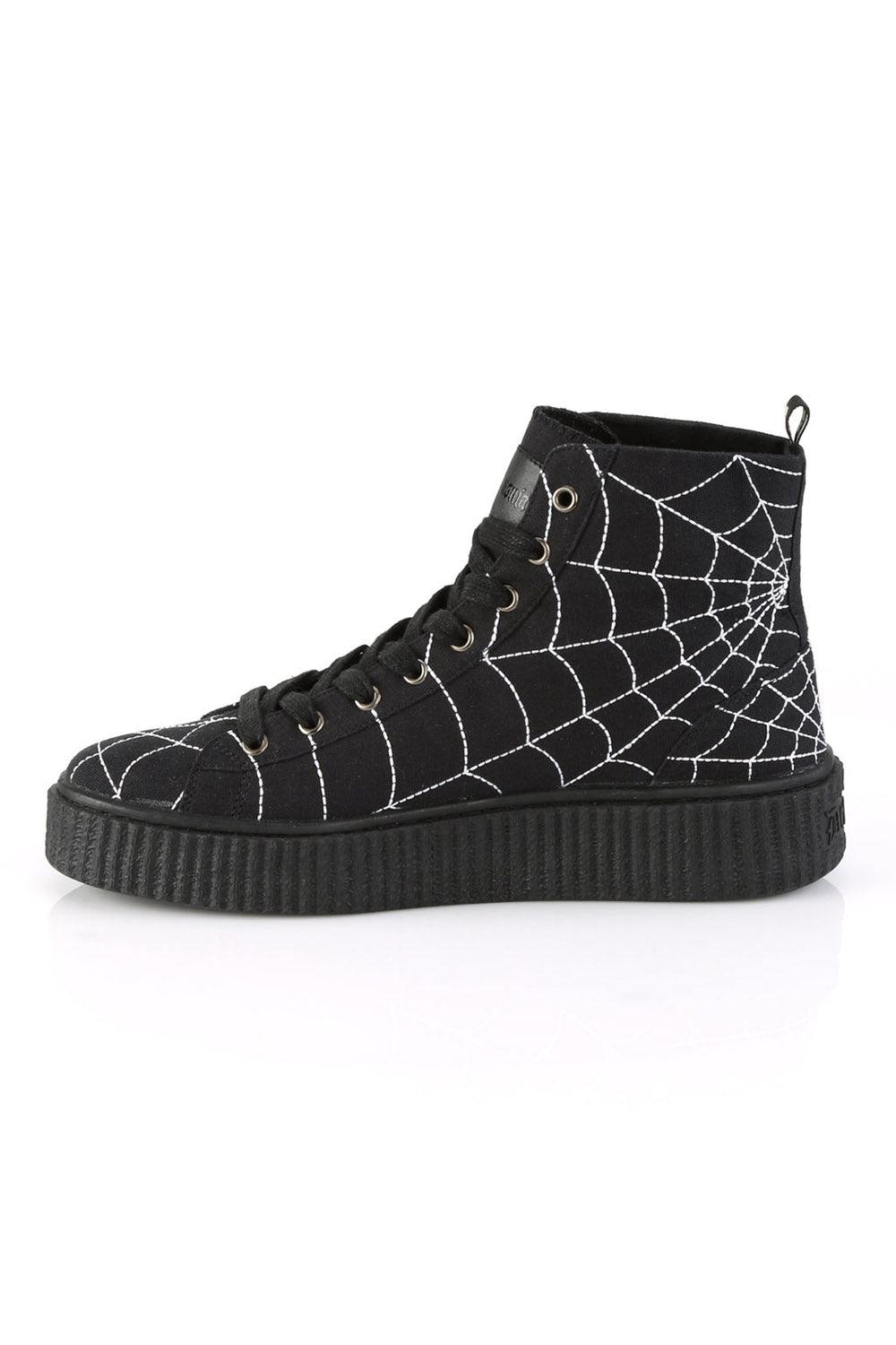 Arachnophobia Creeper Sneakers [SNEEKER - 250 High Tops] - mens shoes - VampireFreaks - Demonia