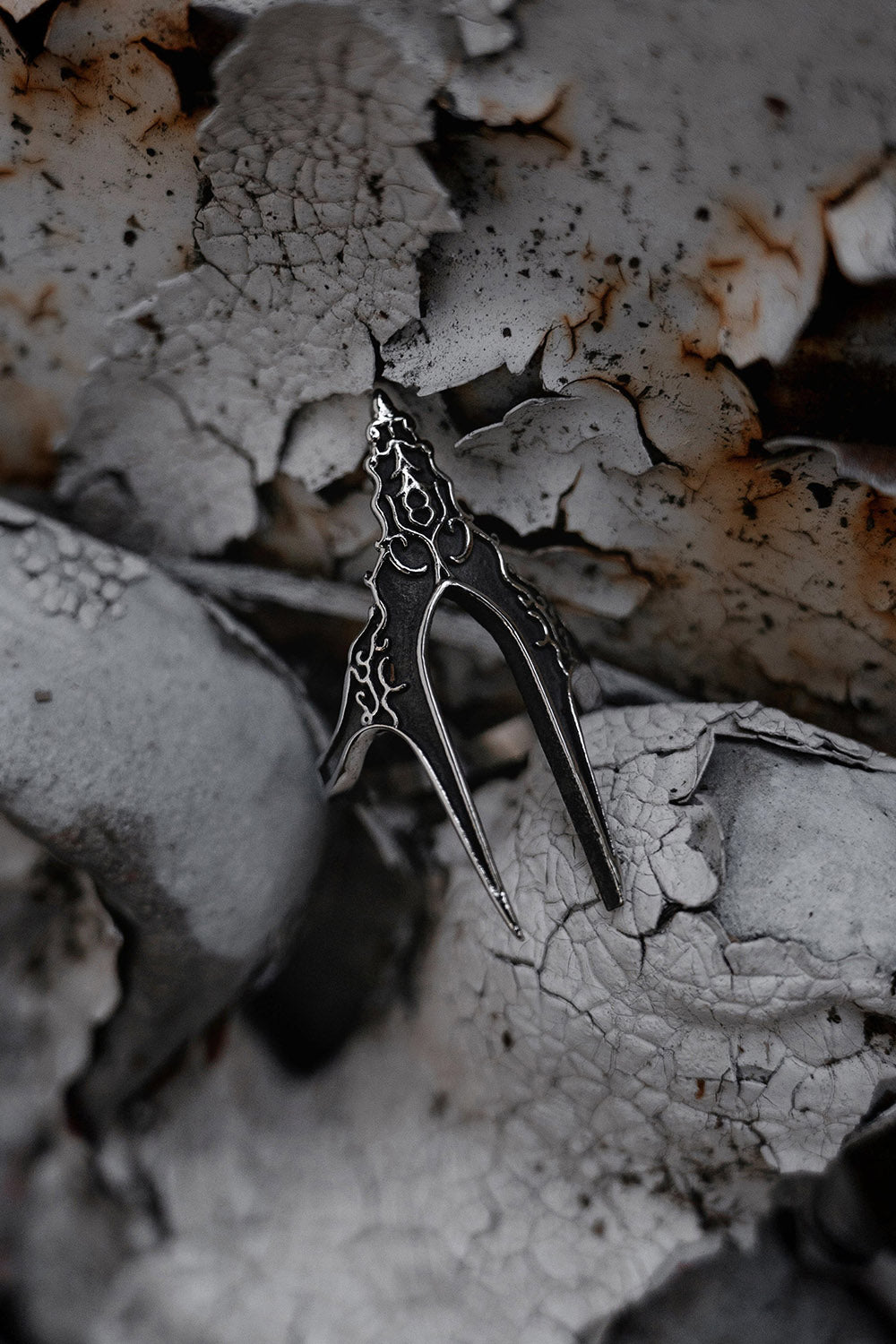 stainless steel gothic ring