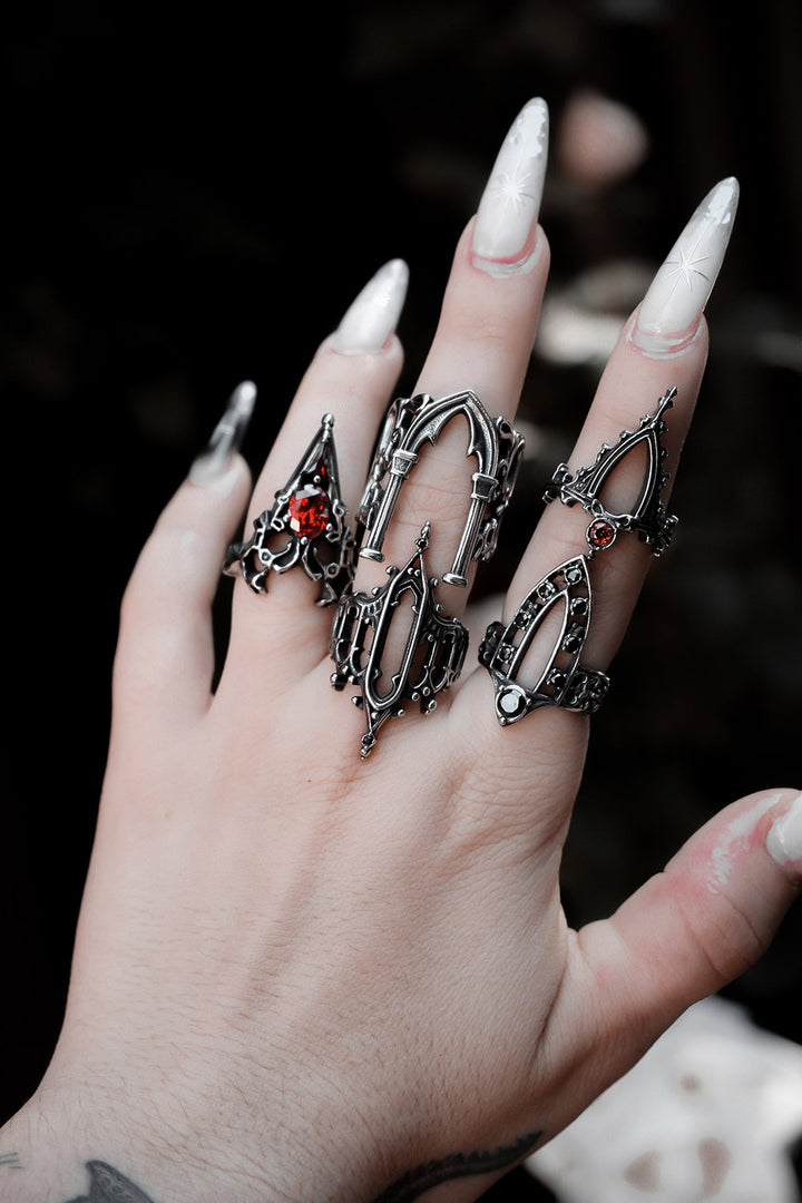 gothic cathedral architecture stainless steel gothic rings