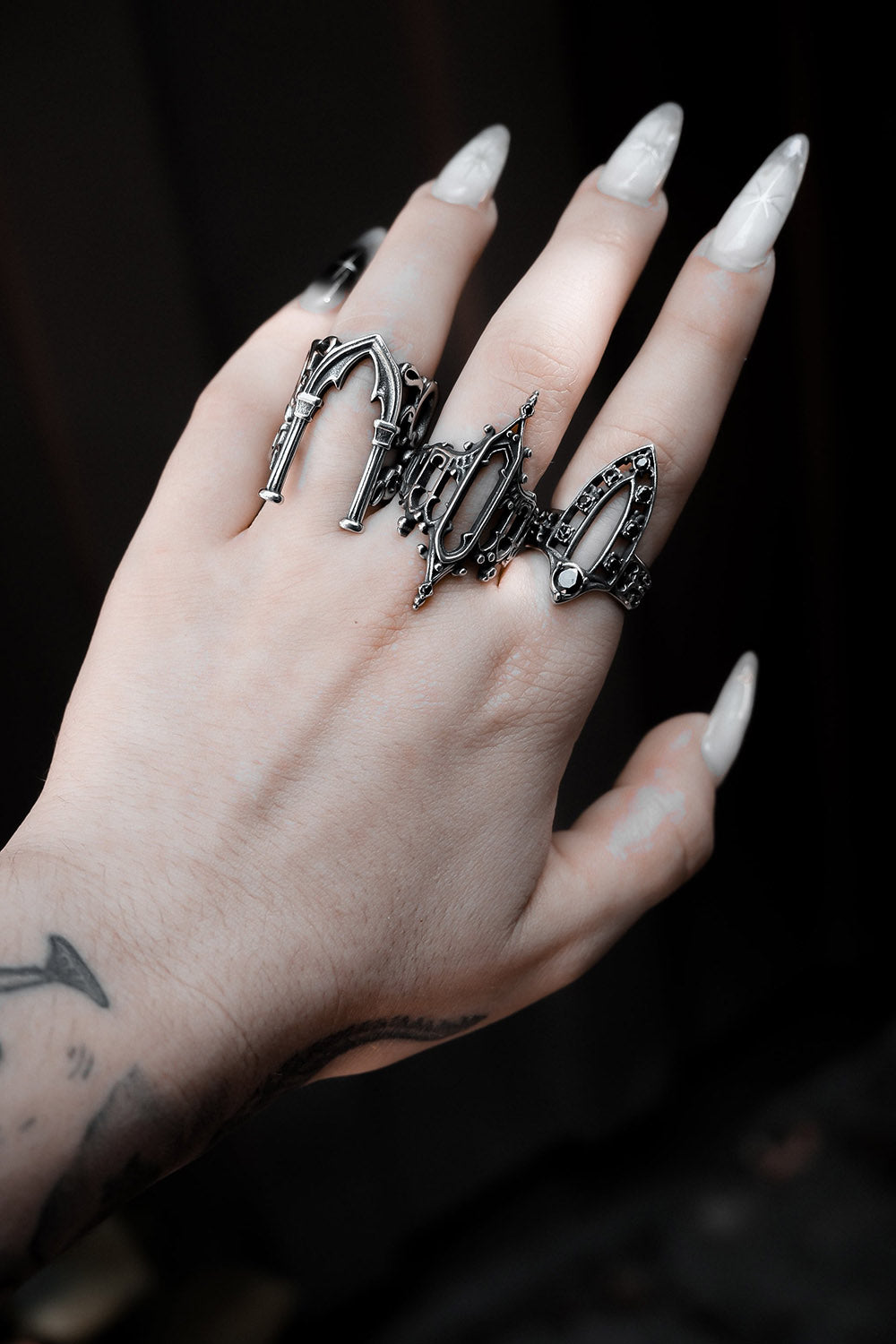 gothic architecture stainless steel gothic rings by lively ghosts