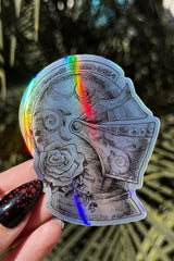 holographic knight sticker 