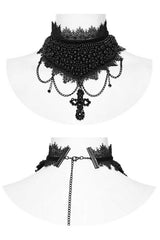 Art Deco Gothic Cross Choker - chokers - VampireFreaks - Punk Rave