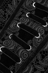 Ash Wednesday Velvet Corset [BLACK] - womens tops - VampireFreaks - Punk Rave