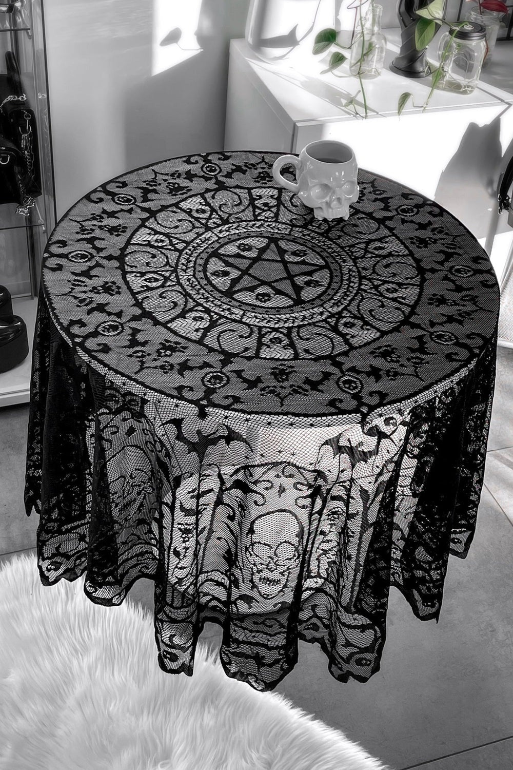 Asra Lace Tablecloth - housewares - VampireFreaks - Killstar