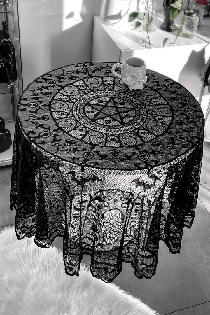 Asra Lace Tablecloth - housewares - VampireFreaks - Killstar