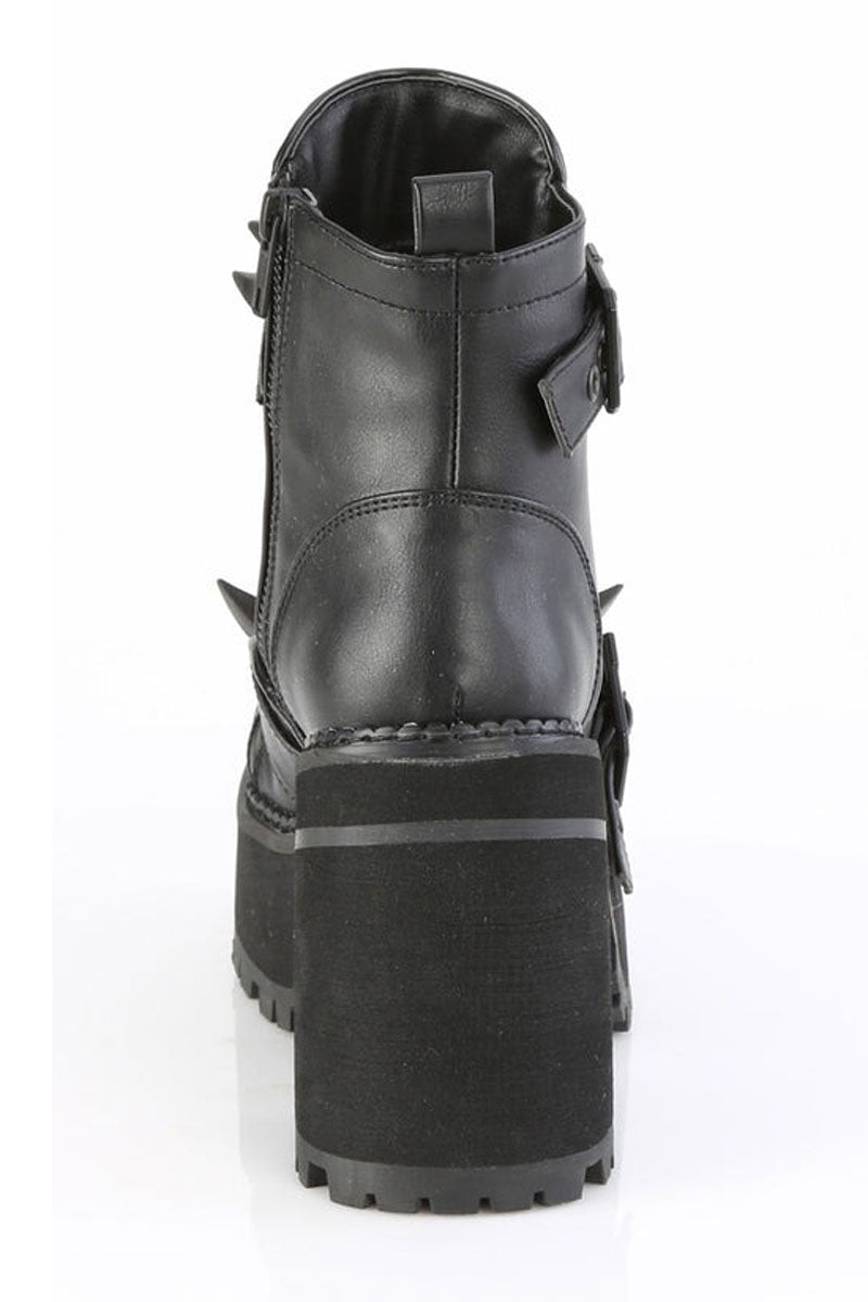 womens vegan leather boots with spikes