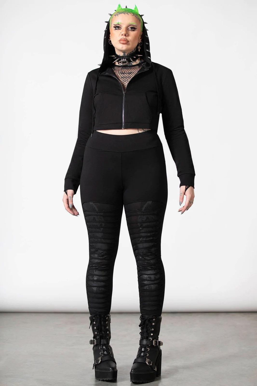 Assent Slashed Leggings - womens bottoms - VampireFreaks - Killstar