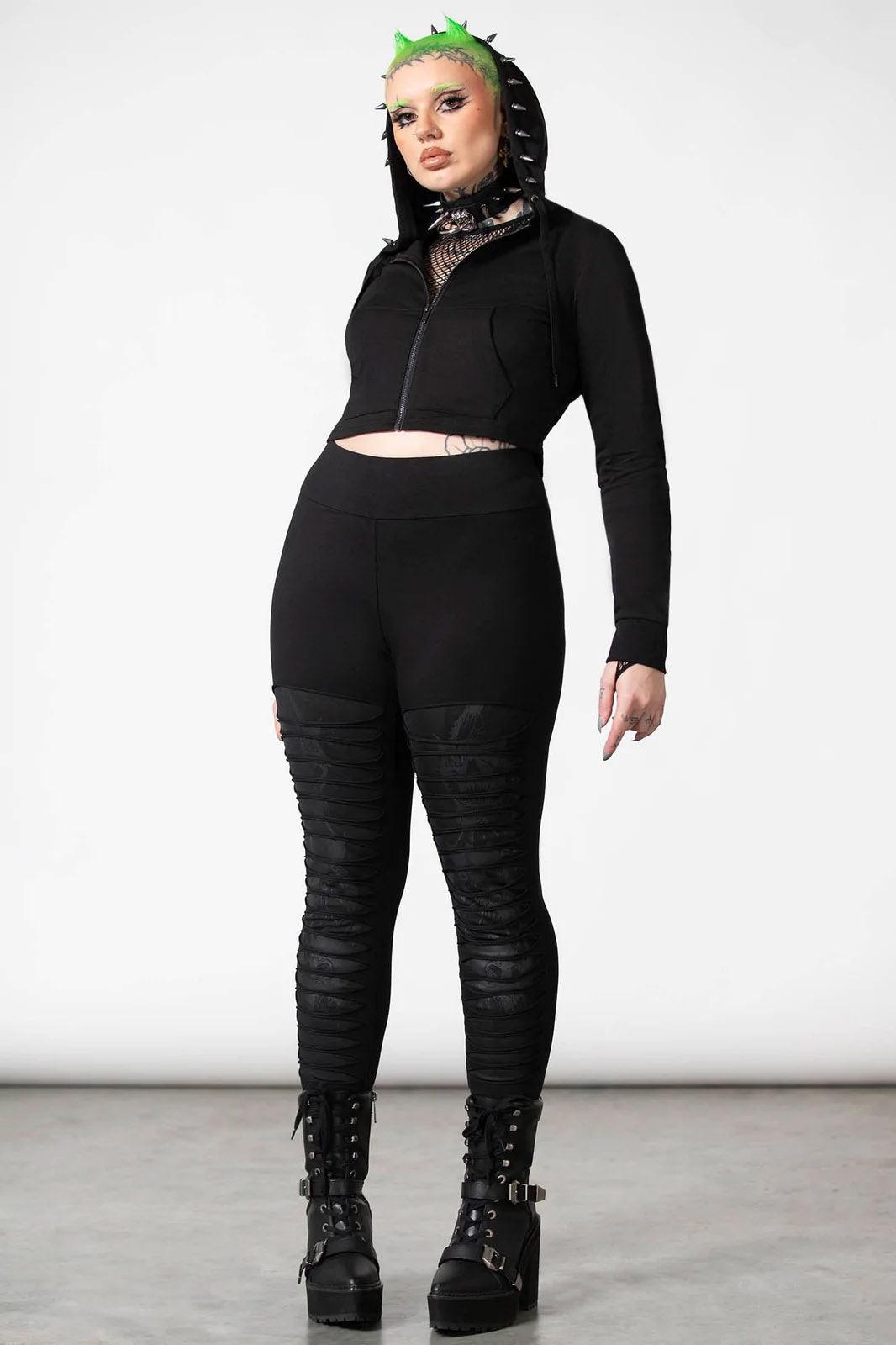 Assent Slashed Leggings - womens bottoms - VampireFreaks - Killstar