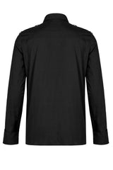 gothic mens black cotton long sleeve shirt