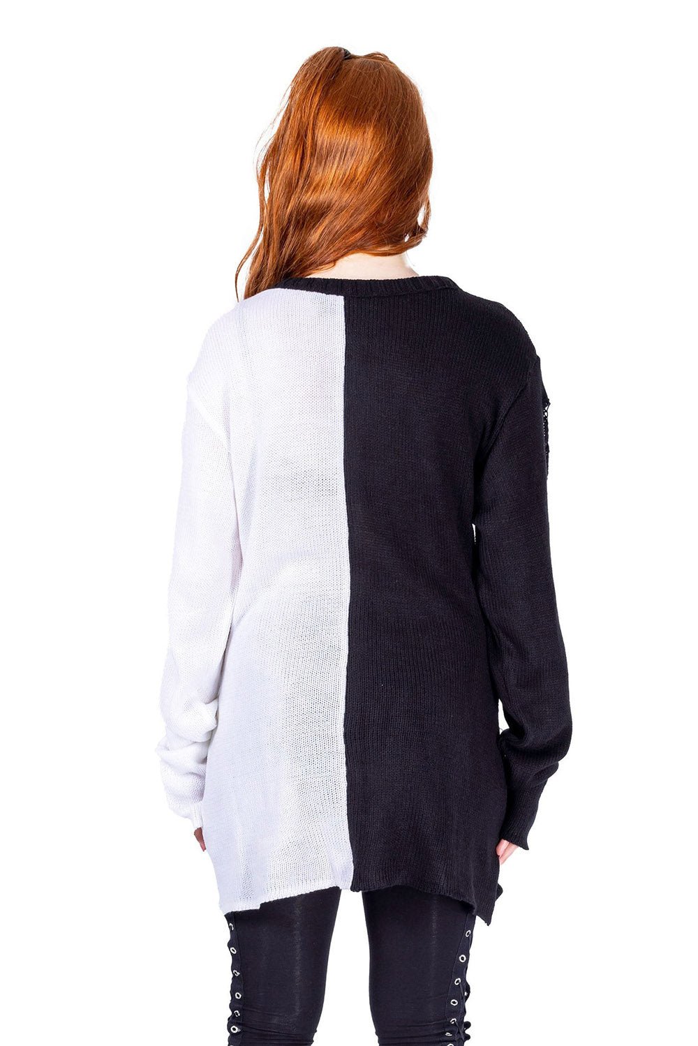 Atelia Jumper [BLACK/WHITE] - womens outerwear - VampireFreaks - Poizen Industries