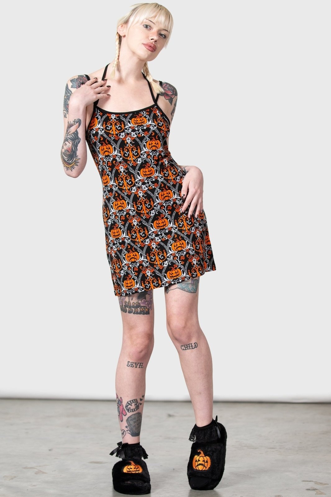 Autumn Slumber Slip Dress - womens sleepwear - VampireFreaks - Killstar