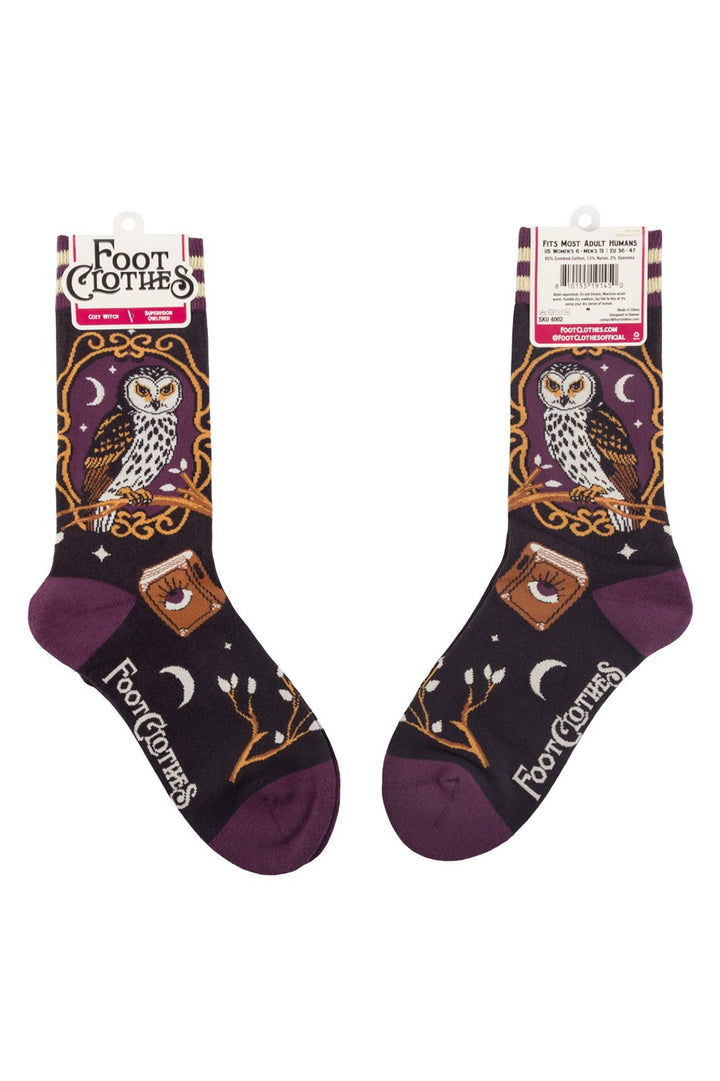 spooky purple autumn time socks