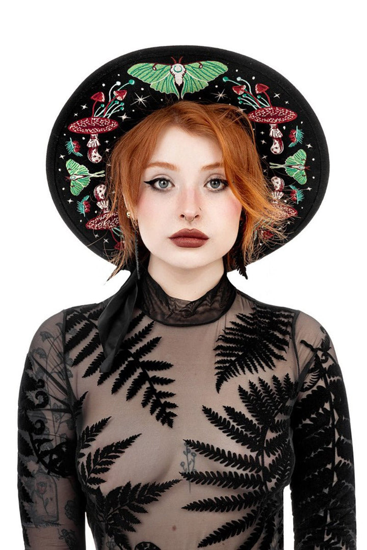 Autumnal Equinox with Luna Moth Hat - hats & scarves & headwear - VampireFreaks - Restyle