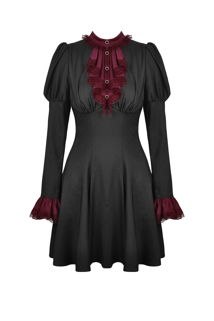 Autumnal Goth Ruffle Dress - dresses - VampireFreaks - Dark In Love