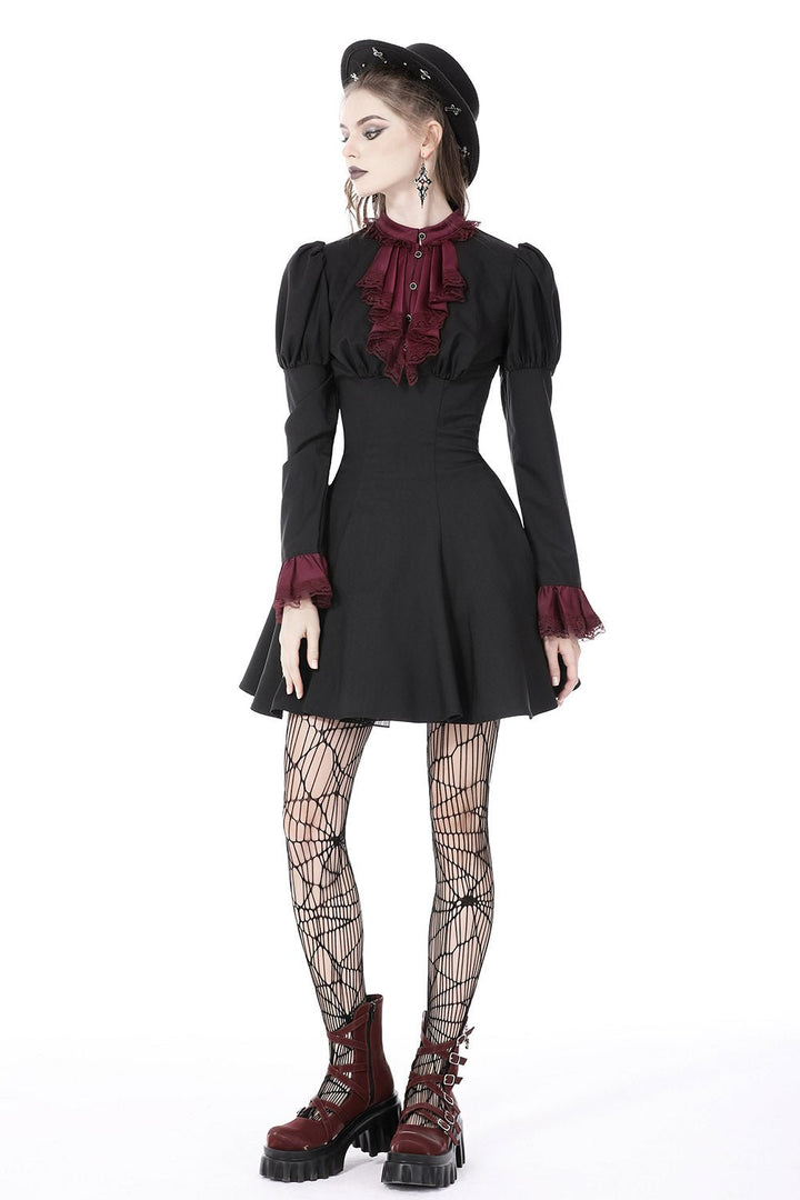 Autumnal Goth Ruffle Dress - dresses - VampireFreaks - Dark In Love