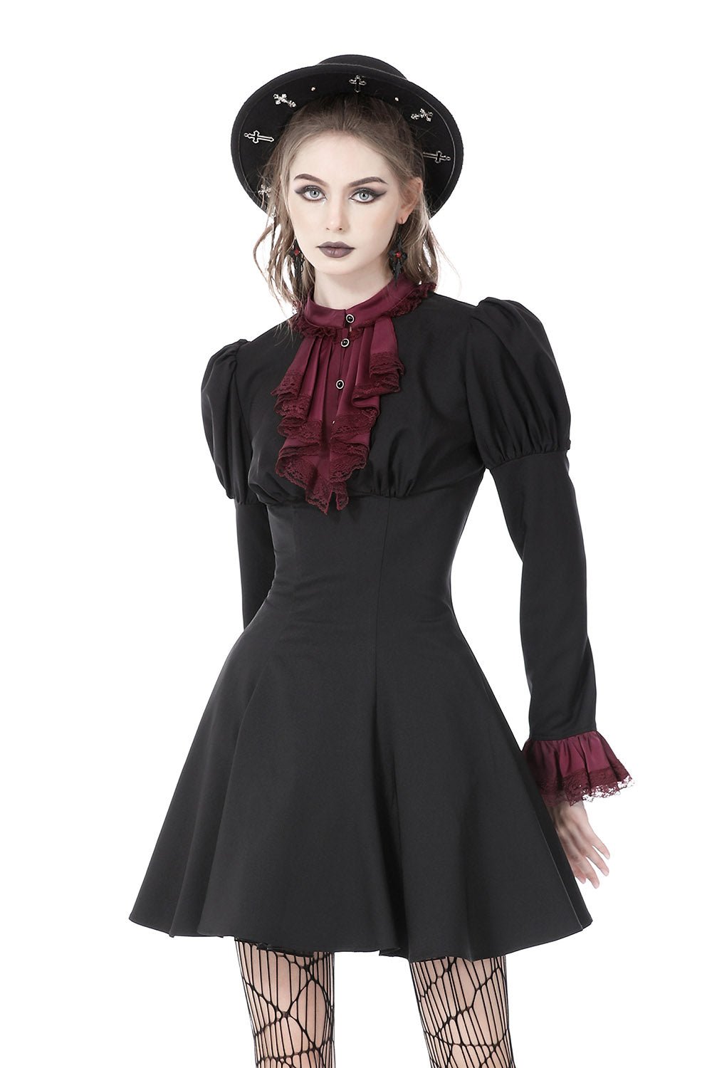 Autumnal Goth Ruffle Dress - dresses - VampireFreaks - Dark In Love