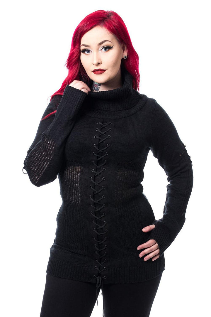 Ava Top [Black] - womens outerwear - VampireFreaks - Poizen Industries