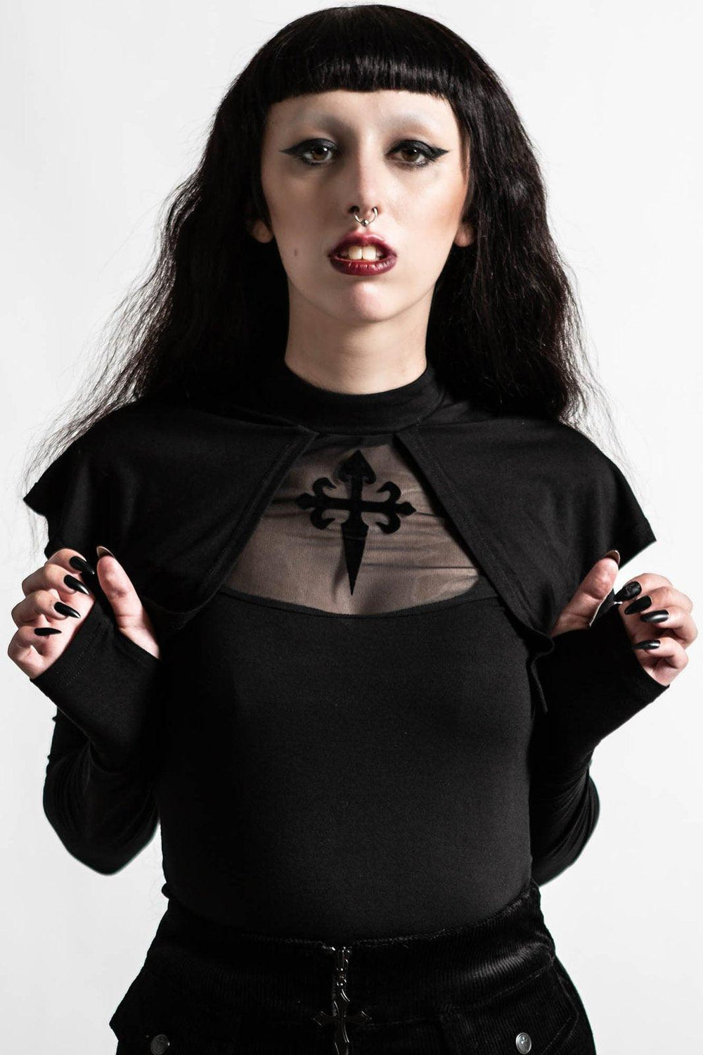 Aysling Cape Top - womens tops - VampireFreaks - Killstar