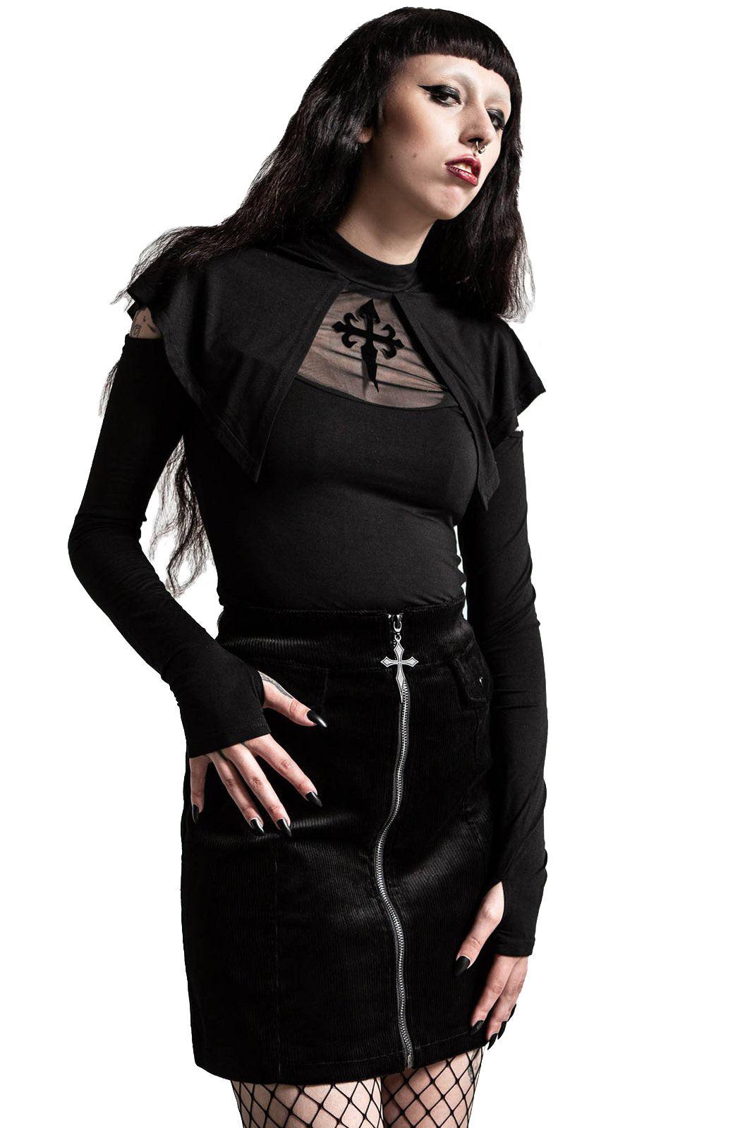 Aysling Cape Top - womens tops - VampireFreaks - Killstar