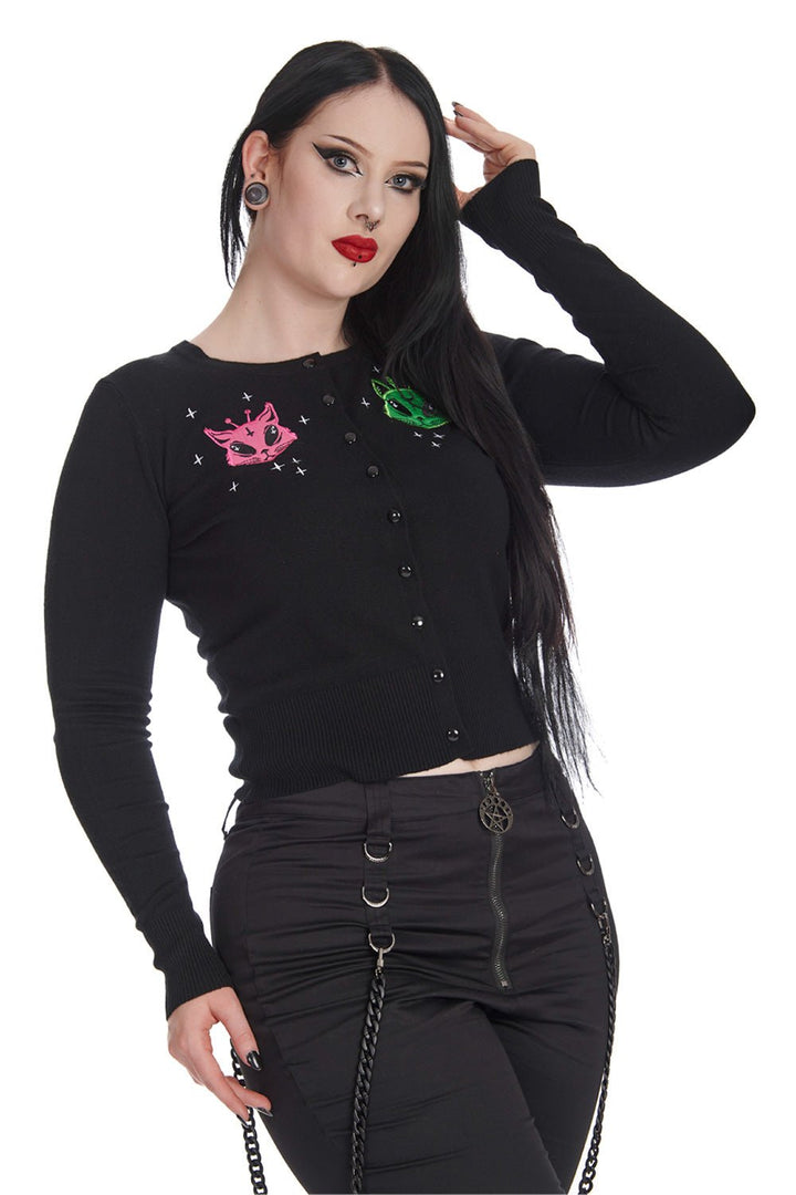 Baby Alien Cat Cardigan - womens outerwear - VampireFreaks - Banned Apparel / Lost Queen