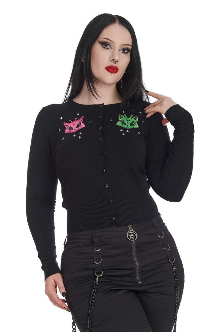 Baby Alien Cat Cardigan - womens outerwear - VampireFreaks - Banned Apparel / Lost Queen