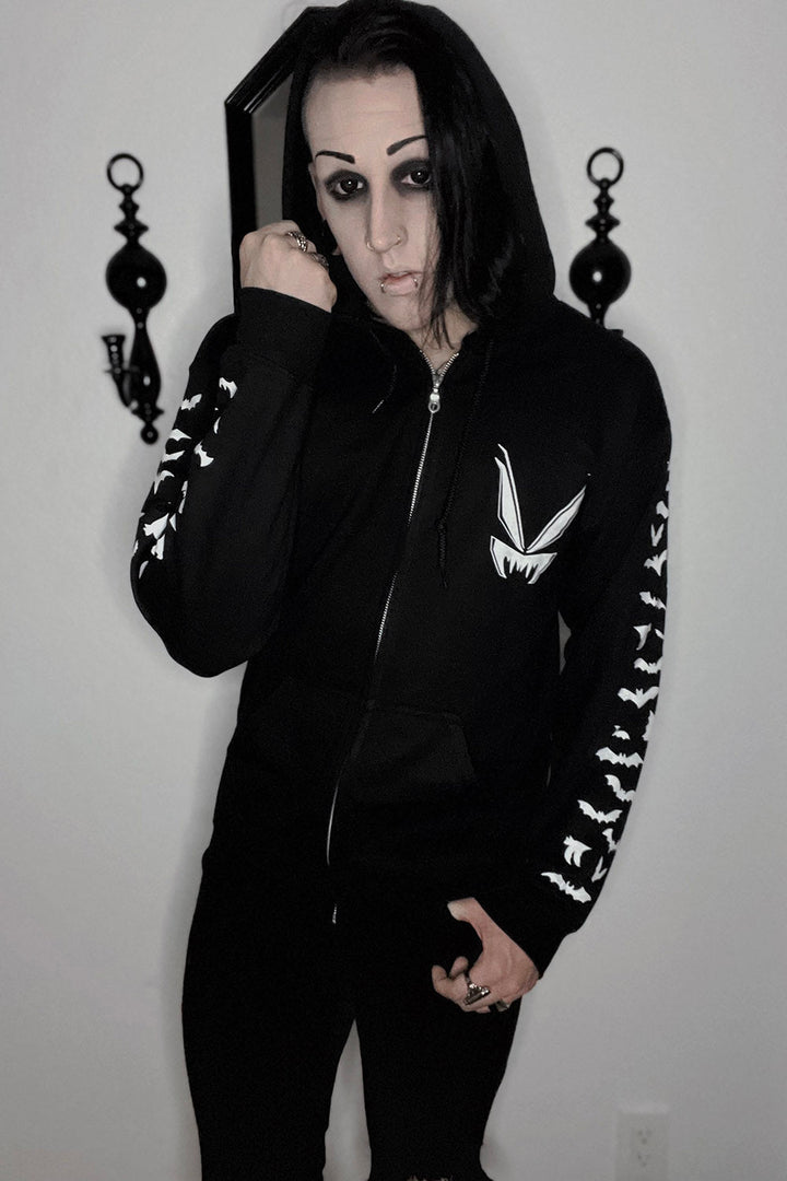 Baby Bat Hoodie [Zipper or Pullover] - mens outerwear - VampireFreaks - VampireFreaks